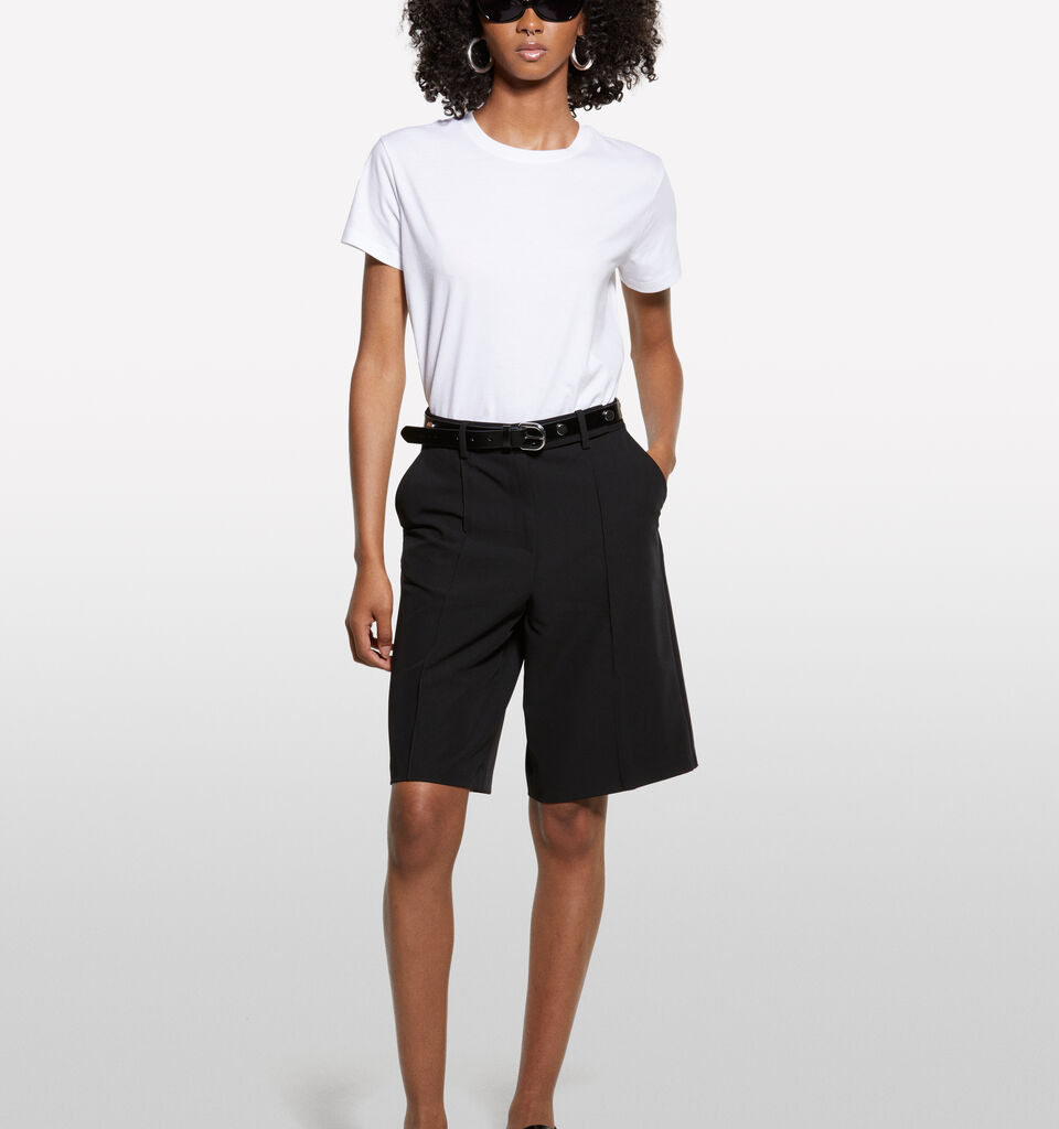 White boxy fit t-shirt - women's short sleeve t-shirts - White | Sisley image number 1